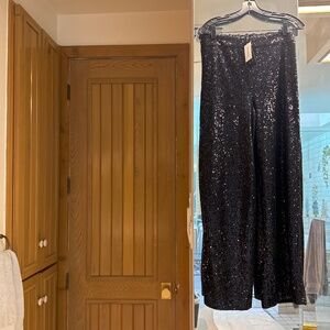 Sequin Banana Republic wide pants